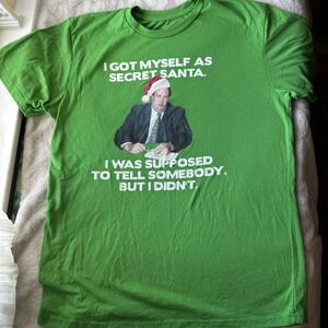 Funny Kevin The Office Meme Tee Green Christmas Holiday Theme